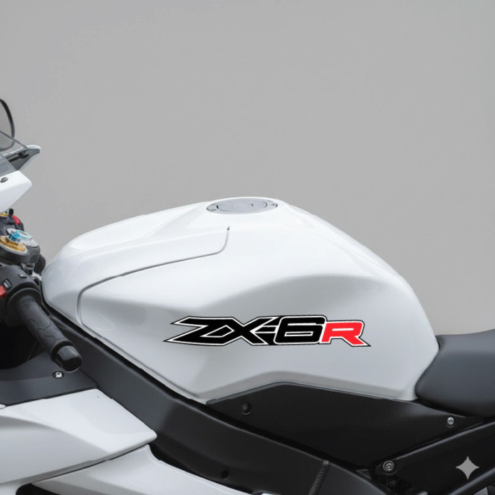 Kawasaki Ninja Zx 6r Red Style 2 Stickers Decals - DecalsHouse