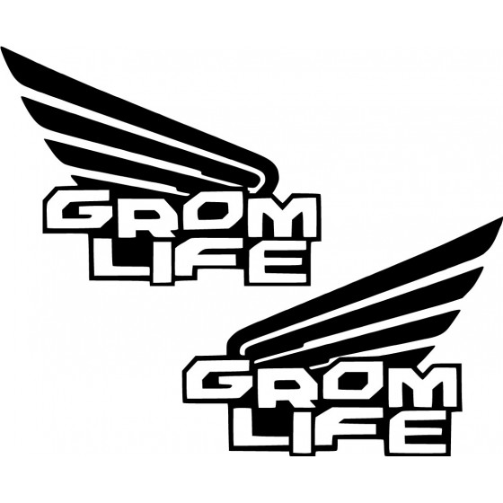 2x Honda Grom Life Die Cut...