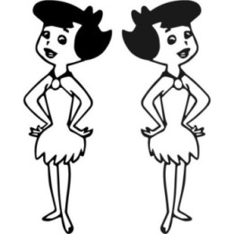 Betty Rubble Stickers – Flintstones Decals (2-Pack)