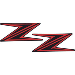 Kawasaki Z Stickers – Red Black Logo Z650 Z900 Z1000 Naked Decals (2-Pack)