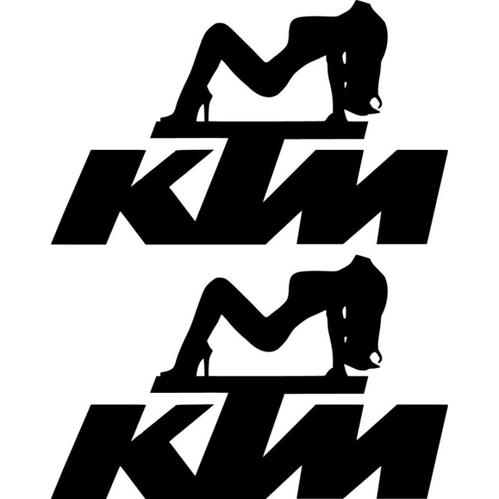 KTM Girl Stickers – Motocross Enduro Custom Decals (2-Pack)