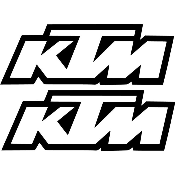 KTM Outline Logo Stickers – Duke EXC SX Adventure Decals (2-Pack)