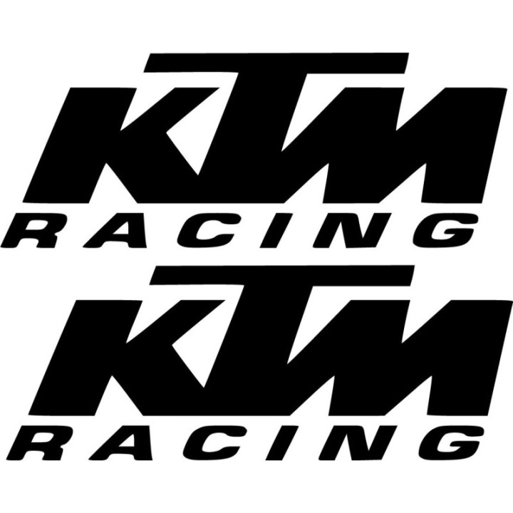 KTM Racing Logo Stickers – Helmet Fairing Motorsport Decals (2-Pack)