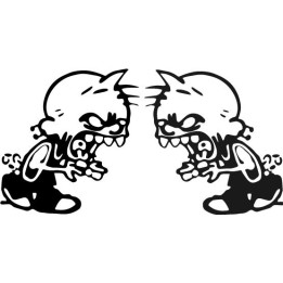 Calvin Angry Face-Off Stickers – Comic Decals (2-Pack)