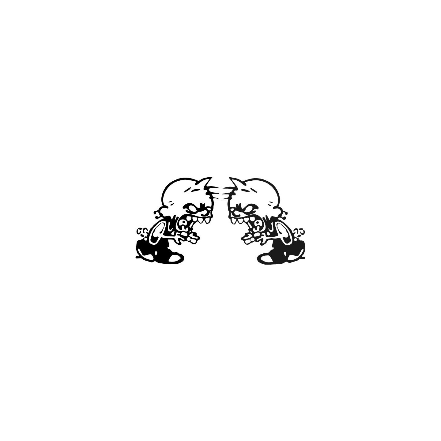 Calvin Angry Face-Off Stickers – Comic Decals (2-Pack)