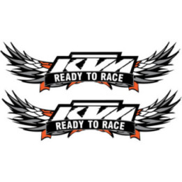 KTM Ready To Race Stickers – Duke EXC SX Enduro Motorcycle Decals (2-Pack)