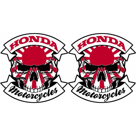 2x Honda Logo Skull...