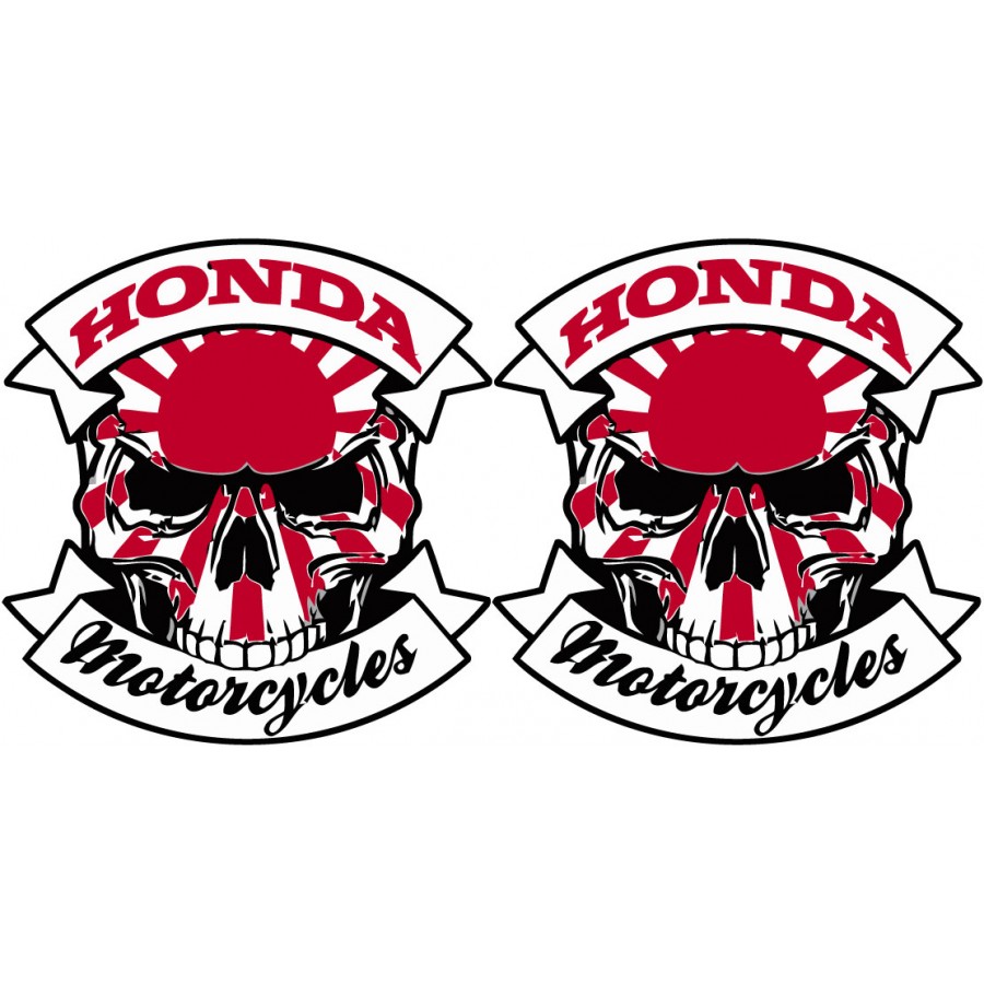 Honda Logo Skull Stickers Decals - DecalsHouse