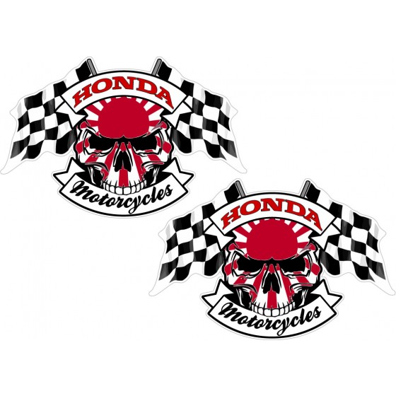 2x Honda Logo Skull With...