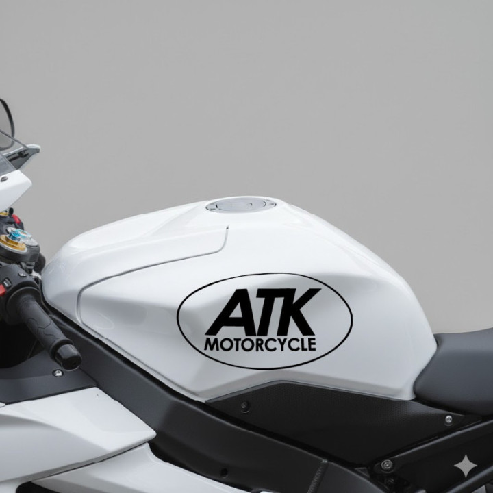 Atk Logo Die Cut Oval Stickers Decals - DecalsHouse