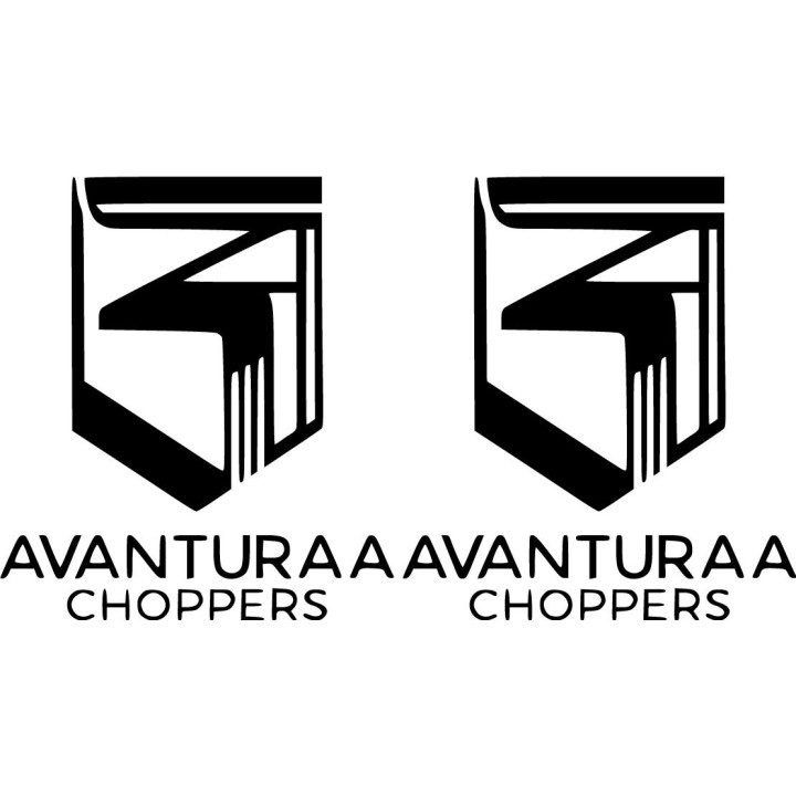 Avanturaa Choppers Logo Die Cut Stickers Decals - DecalsHouse