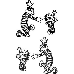 Calvin and Hobbes Stickers – Comic Decals (2-Pack)