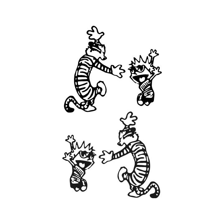 Calvin and Hobbes Stickers – Comic Decals (2-Pack)