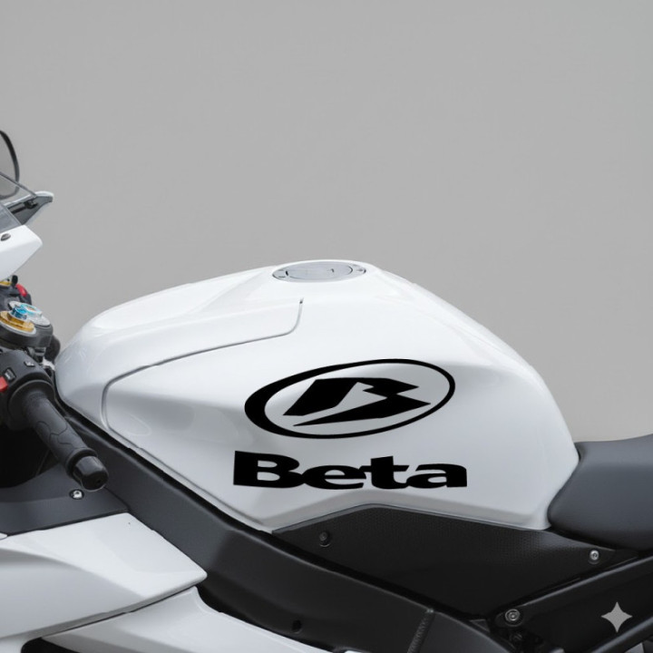 Beta Motorcycle Logo Die Cut Style 2 Stickers Decals - DecalsHouse