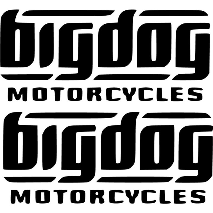 Big Dog Motorcycles Stickers – Pitbull Mutt Chopper Decals (2-Pack)