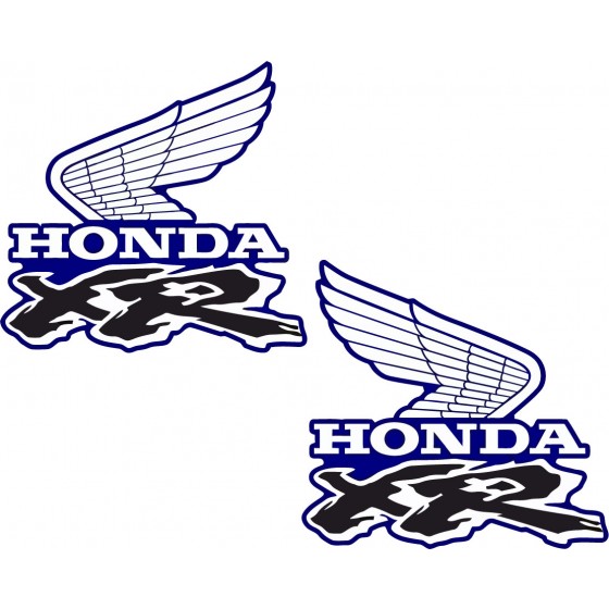 2x Honda Xr Wings Logo Blue...