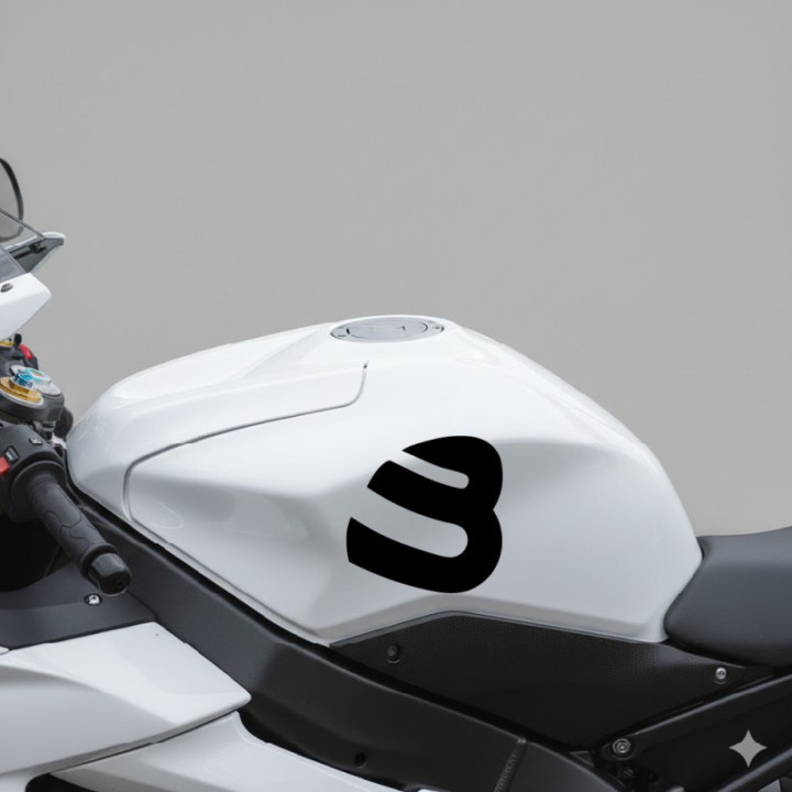 Race Number 33 Stickers – Bold Rounded Vinyl Digits