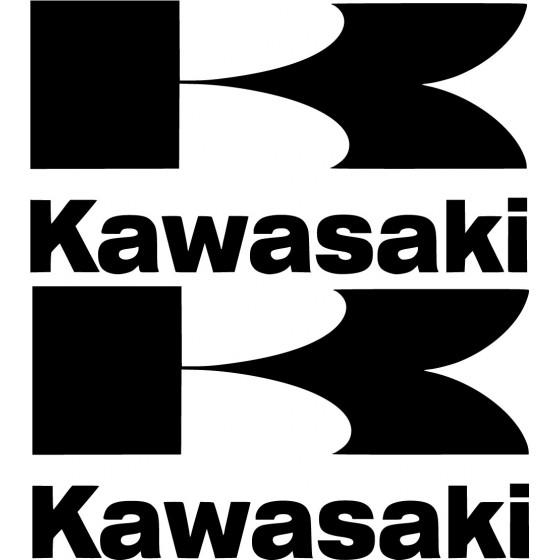 2x Kawasaki Logo Die Cut...