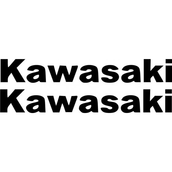 2x Kawasaki Logo Lettering...