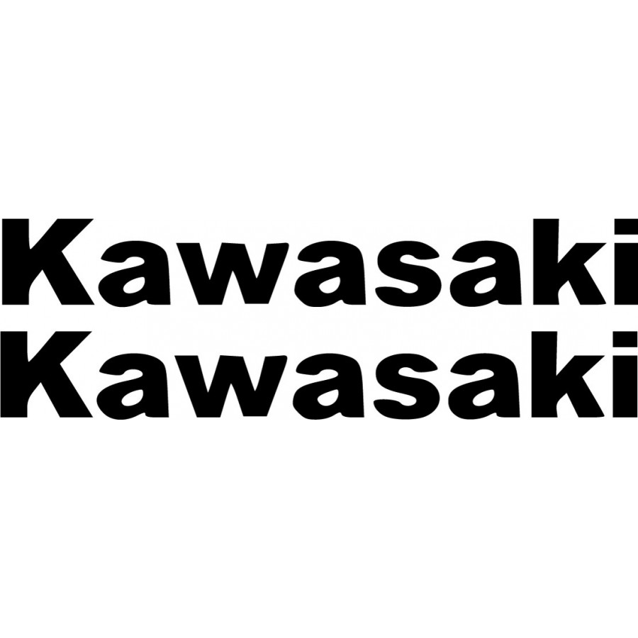 Kawasaki Logo Lettering Die Cut Stickers Decals Decalshouse