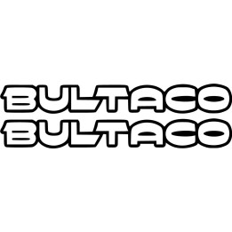 Bultaco Logo Lettering Outline Die Cut Stickers Decals - DecalsHouse