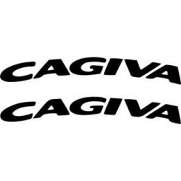 Cagiva Curved Die Cut Lettering Stickers Decals - DecalsHouse