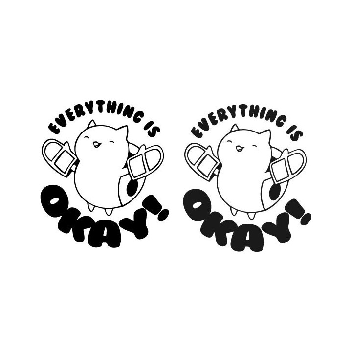 Catbug Everything Is Okay Stickers – Bravest Warriors (2-Pack)