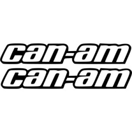 Can Am Logo Lettering Outline Die Cut Stickers Decals - DecalsHouse