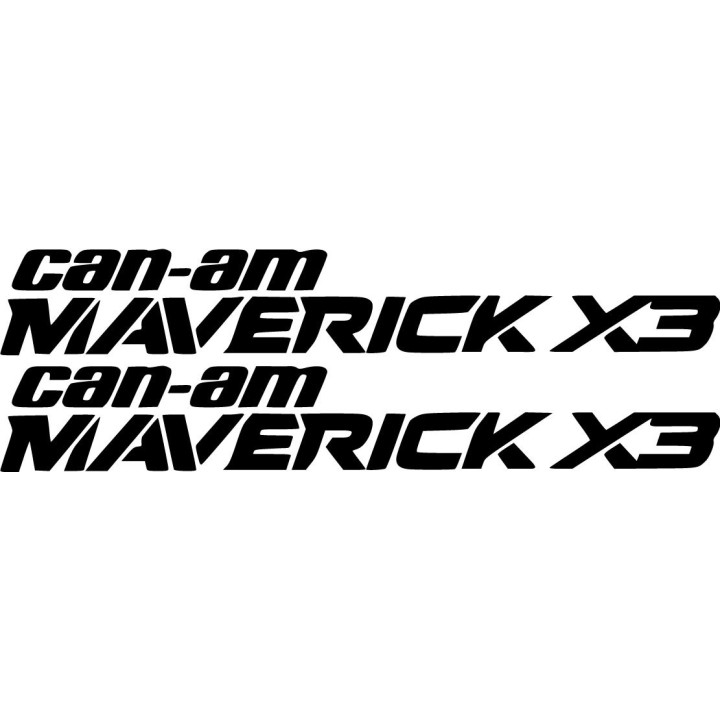 Can Am Maverick X3 Lettering Die Cut Stickers Decals - DecalsHouse