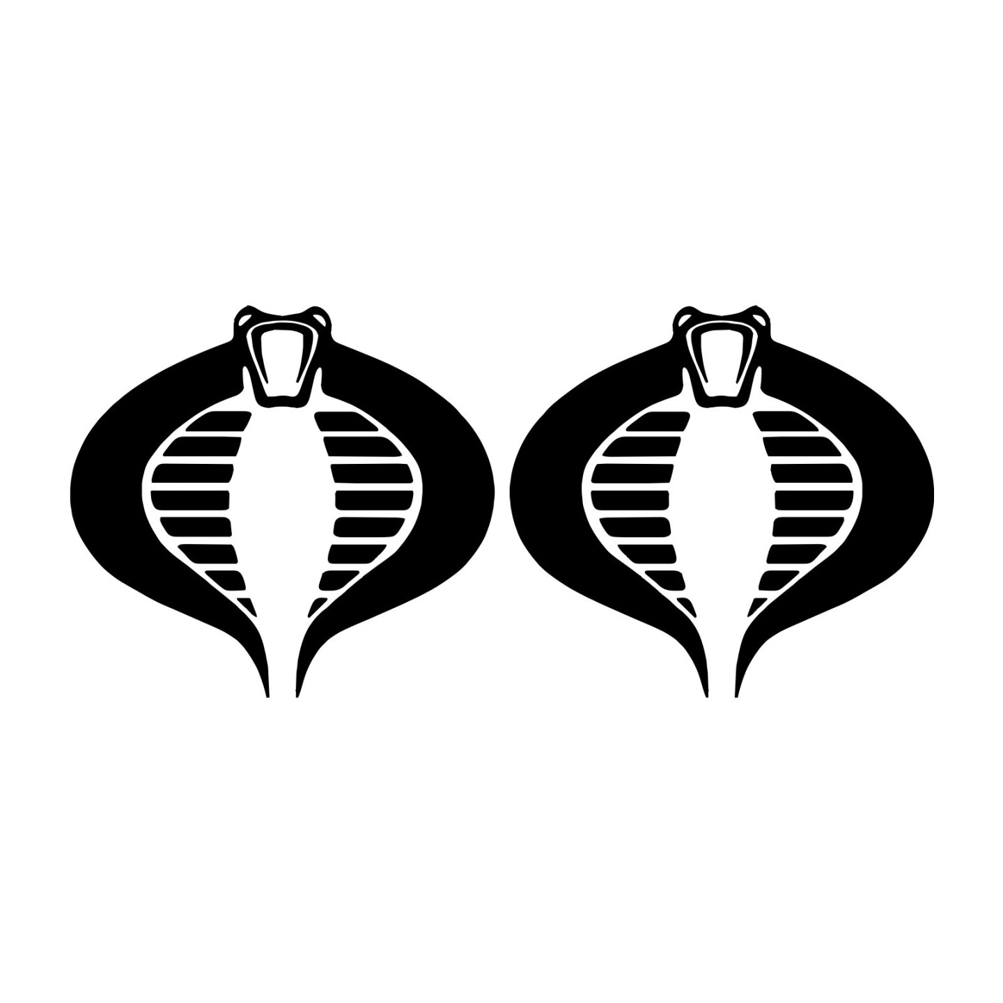G.I. Joe Cobra Commander Stickers – Logo Decals (2-Pack)