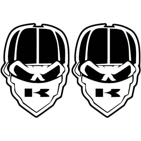 2x Kawasaki Logo Gang...