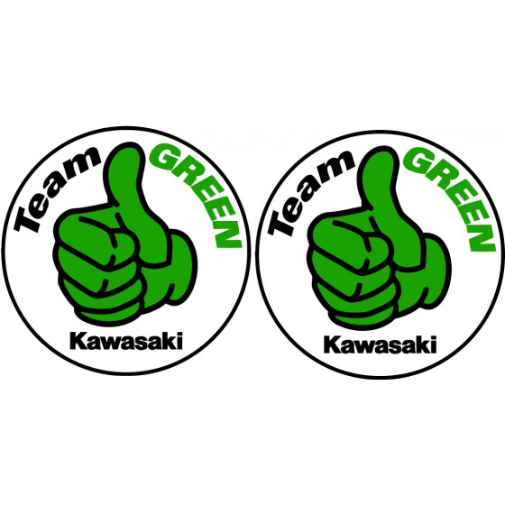 2x Kawasaki Logo Team Green...