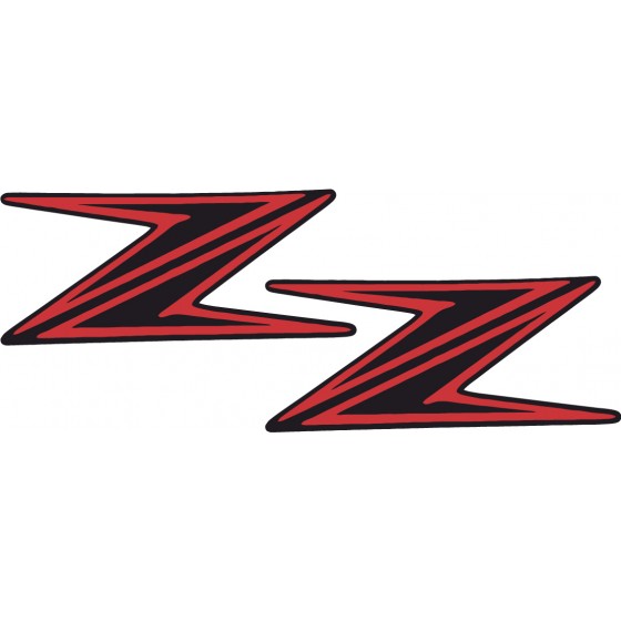 2x Kawasaki Z Logo Red And...