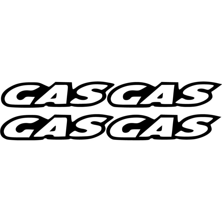 Gas Gas Logo Outline Lettering Die Cut Stickers Decals - DecalsHouse