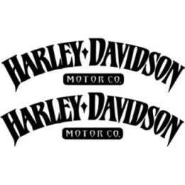 Harley-Davidson Lettering Style 3 Cruiser Stickers – Motorcycle Decals (2-Pack)