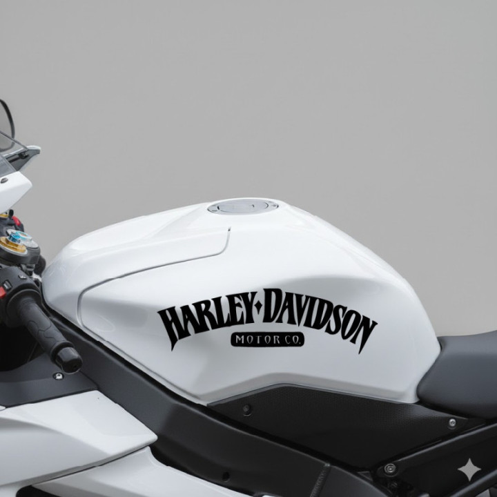 Harley-Davidson Lettering Style 3 Cruiser Stickers – Motorcycle Decals (2-Pack)