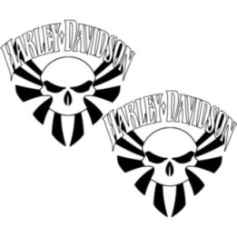 Harley Davidson Skull Die Cut Style 2 Stickers Decals - DecalsHouse
