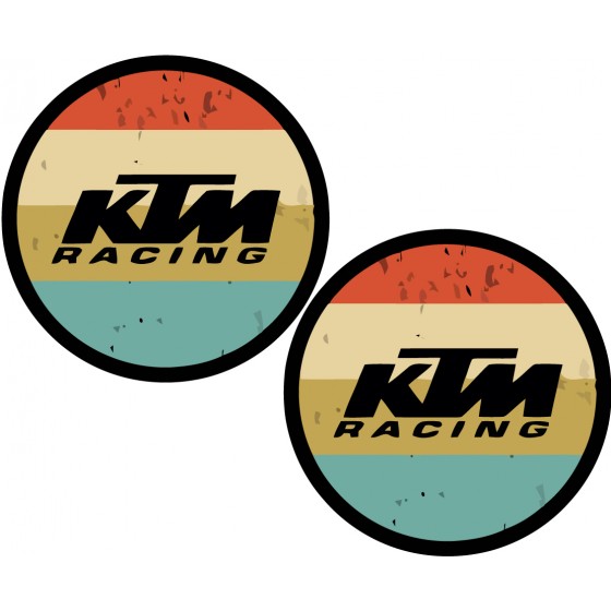 Ktm Racing Round Stickers...