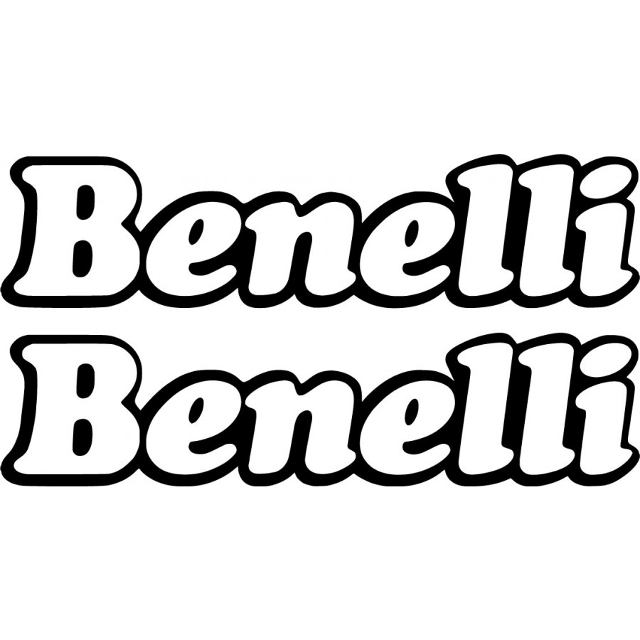 Benelli Die Cut Lettering Outline Stickers Decals - DecalsHouse