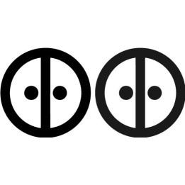 Deadpool Logo Stickers – Marvel Symbol Decals (2-Pack)