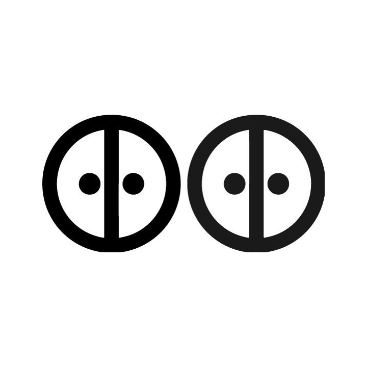 Deadpool Logo Stickers – Marvel Symbol Decals (2-Pack)