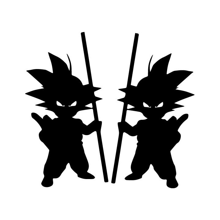 Dragon Ball Z Kid Goku Stickers – DBZ Anime Decals (2-Pack)