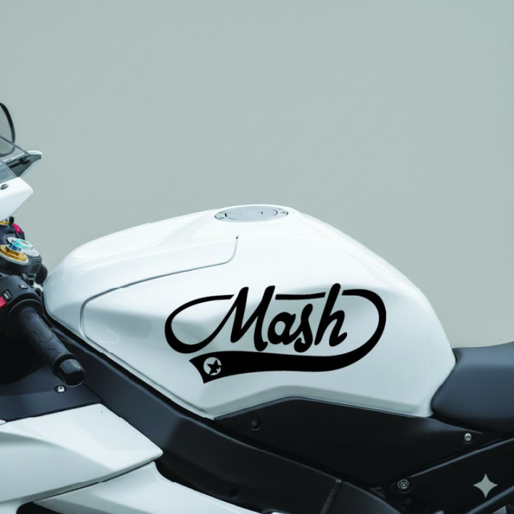 Mash Motorcycles Stickers - Retro Café Racer Decals (2-Pack)