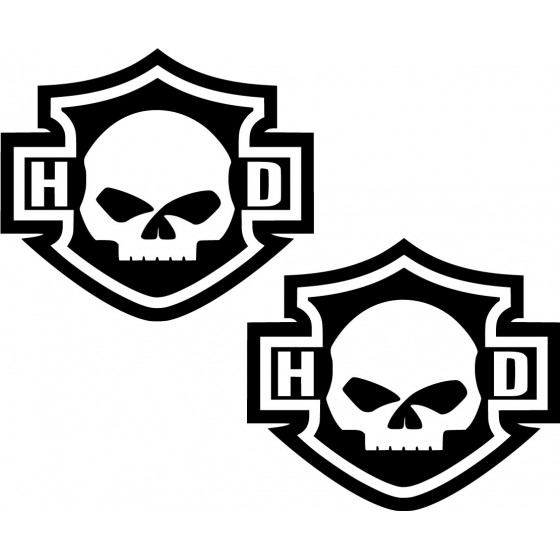 Harley Davidson Logo Skull...