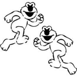 Elmo Running Stickers – Sesame Street Decals (2-Pack)