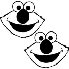 Elmo Stickers – Sesame Street Face Decals (2-Pack)