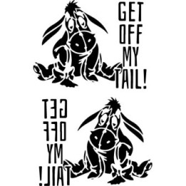Eeyore Get Off My Tail Stickers – Pooh Decals (2-Pack)