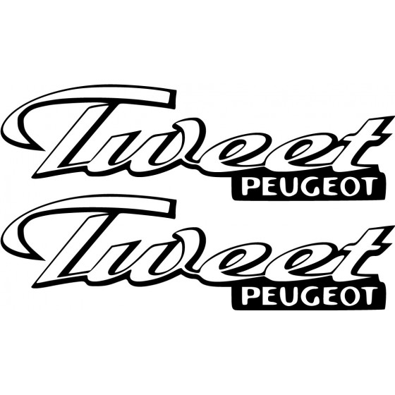 2x Peugeot Tweet Die Cut...