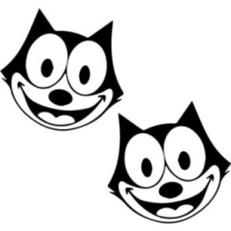 Felix the Cat Stickers – Retro Cartoon Decals (2-Pack)