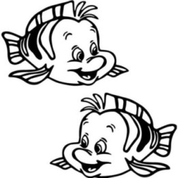 Flounder Little Mermaid Stickers – Disney Decals (2-Pack)